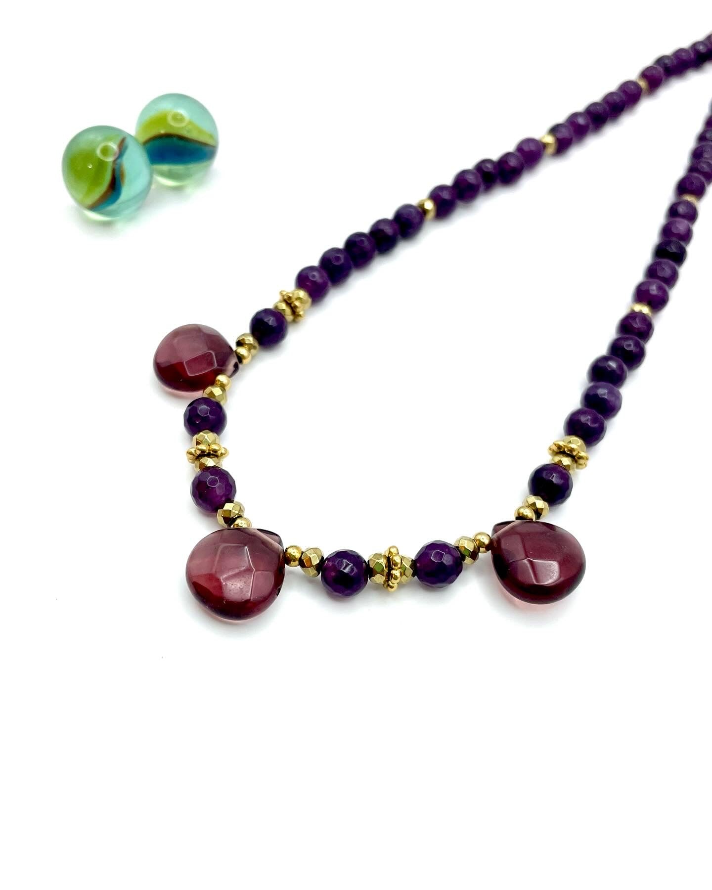 ''PURPLE RAIN'' GEMSTONE NECKLACE