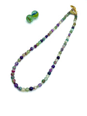 Multi purple agate necklace