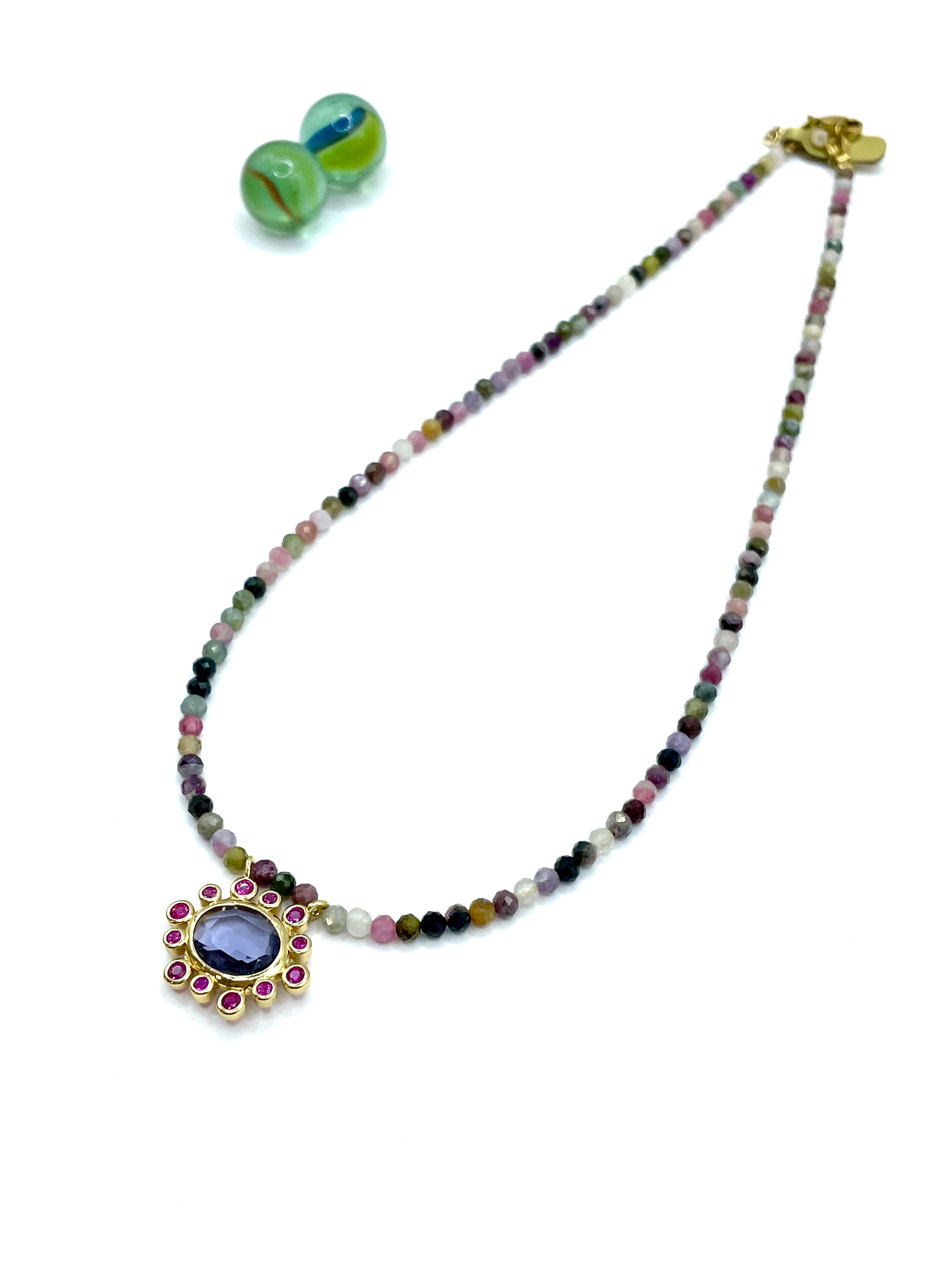 '' Crystallina'' Tourmaline gemstone necklace