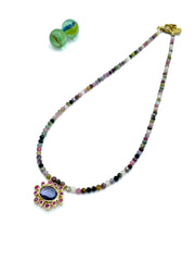 '' Crystallina'' Tourmaline gemstone necklace