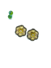 “Flores eccentrico” stainless steel earrings