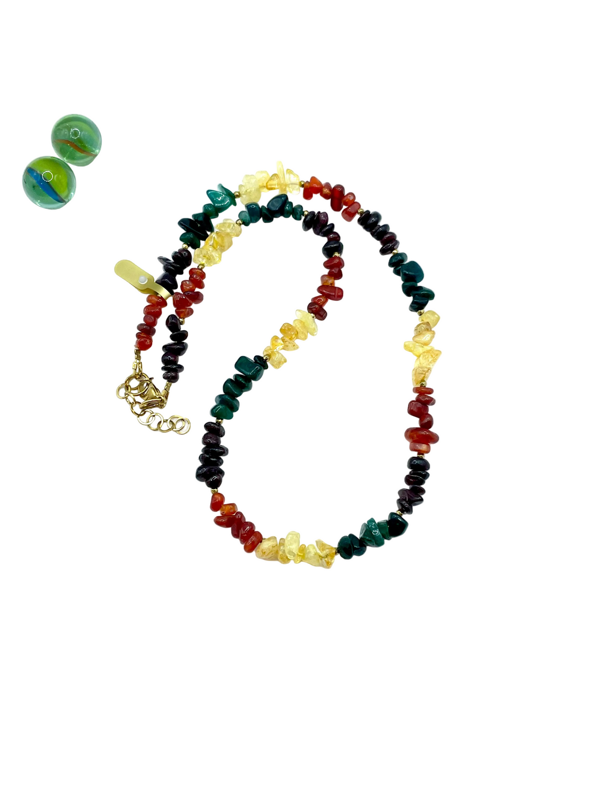 Multi chips gemstone necklace