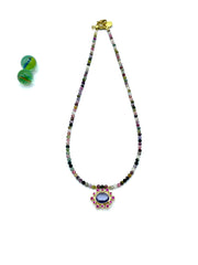 '' Crystallina'' Tourmaline gemstone necklace