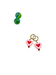 “Pink hearts” hoops
