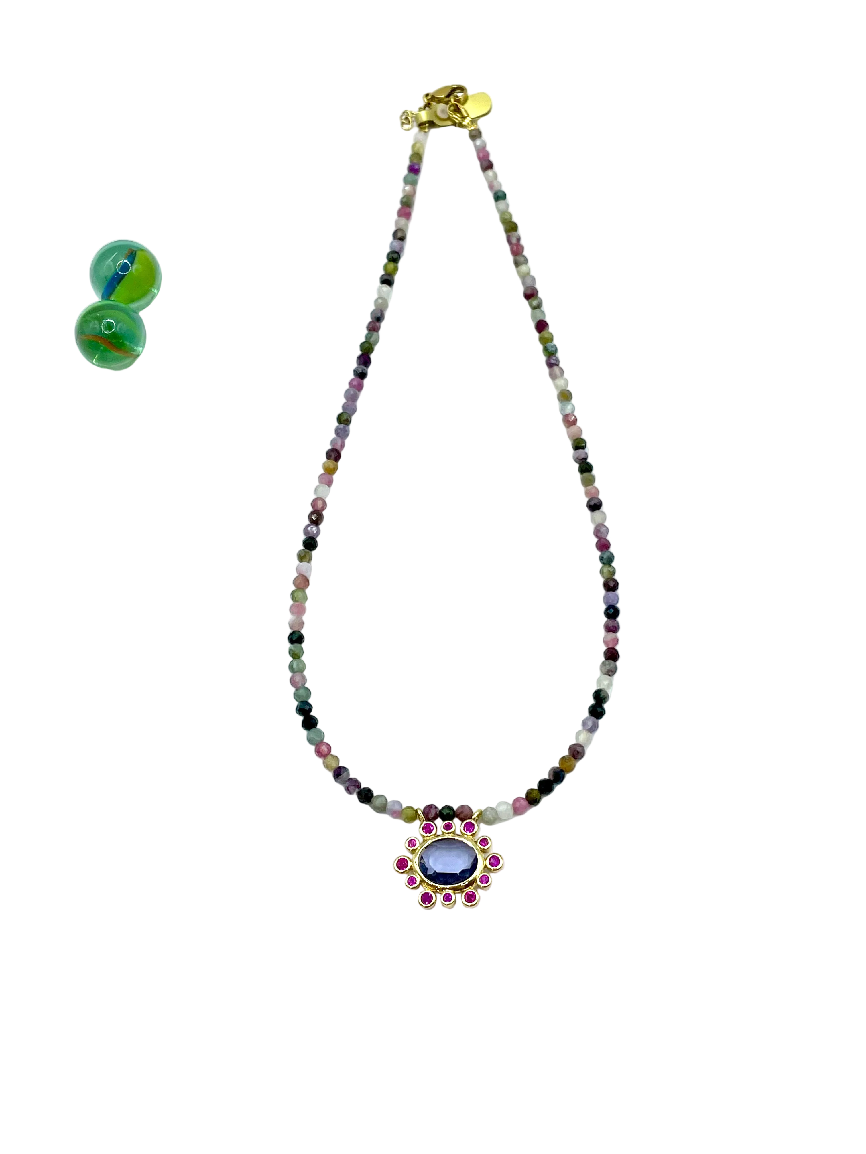 '' Crystallina'' Tourmaline gemstone necklace
