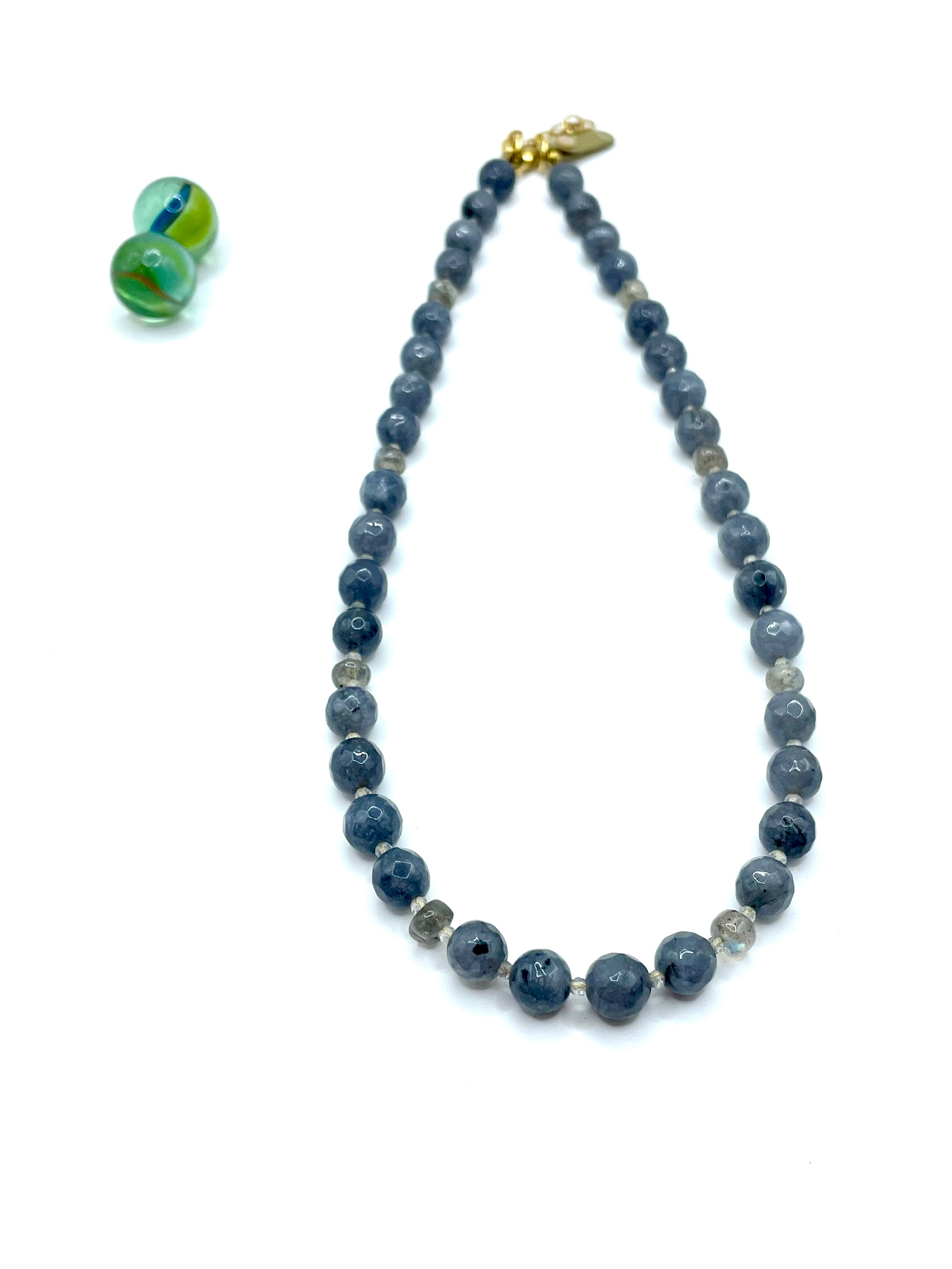 GRAY Agate & LABRADORITE necklace