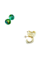 ''CREAM'' HOOPS (SQUARE)