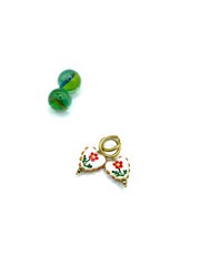 “Kalimera” ceramic hearts hoops
