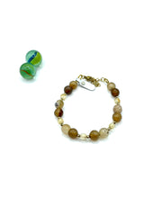 Agate & citrine gemstone bracelet (brown)