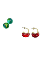 “Cherry red” hoops ( boat shaped)