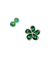 “Flora” brooch (green)