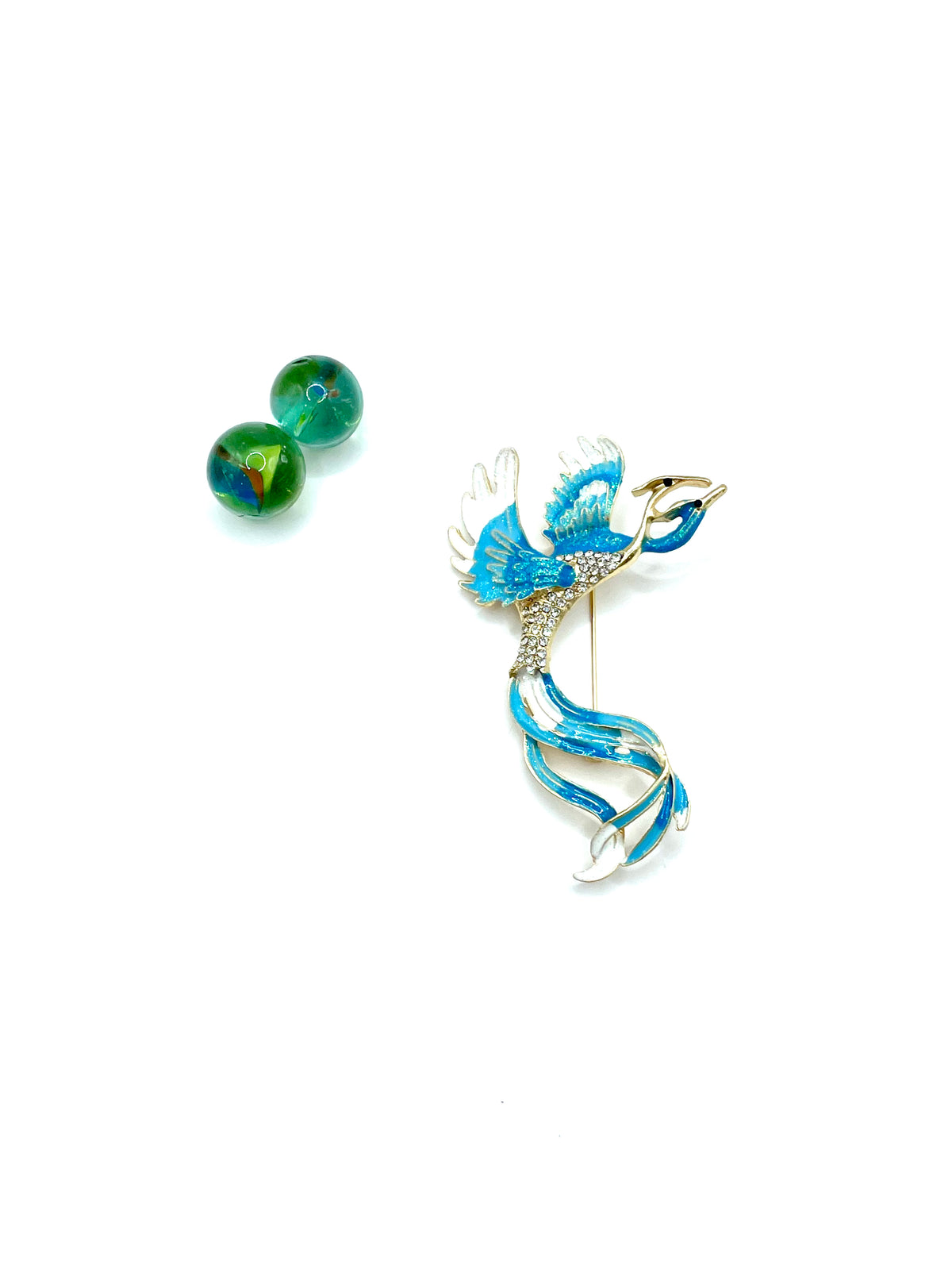 ''Herons dancing'' brooch