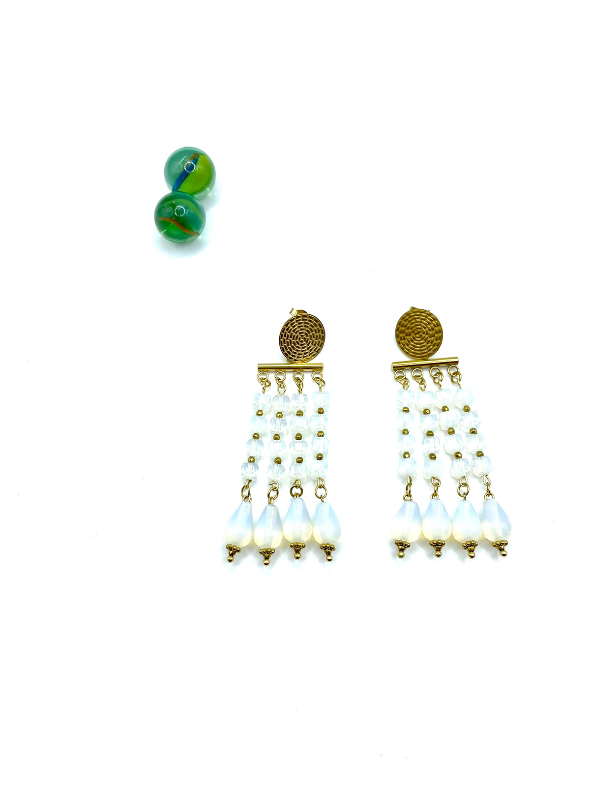 Moonstone chandelier earrings