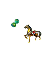''Horse'' brooch (brown)
