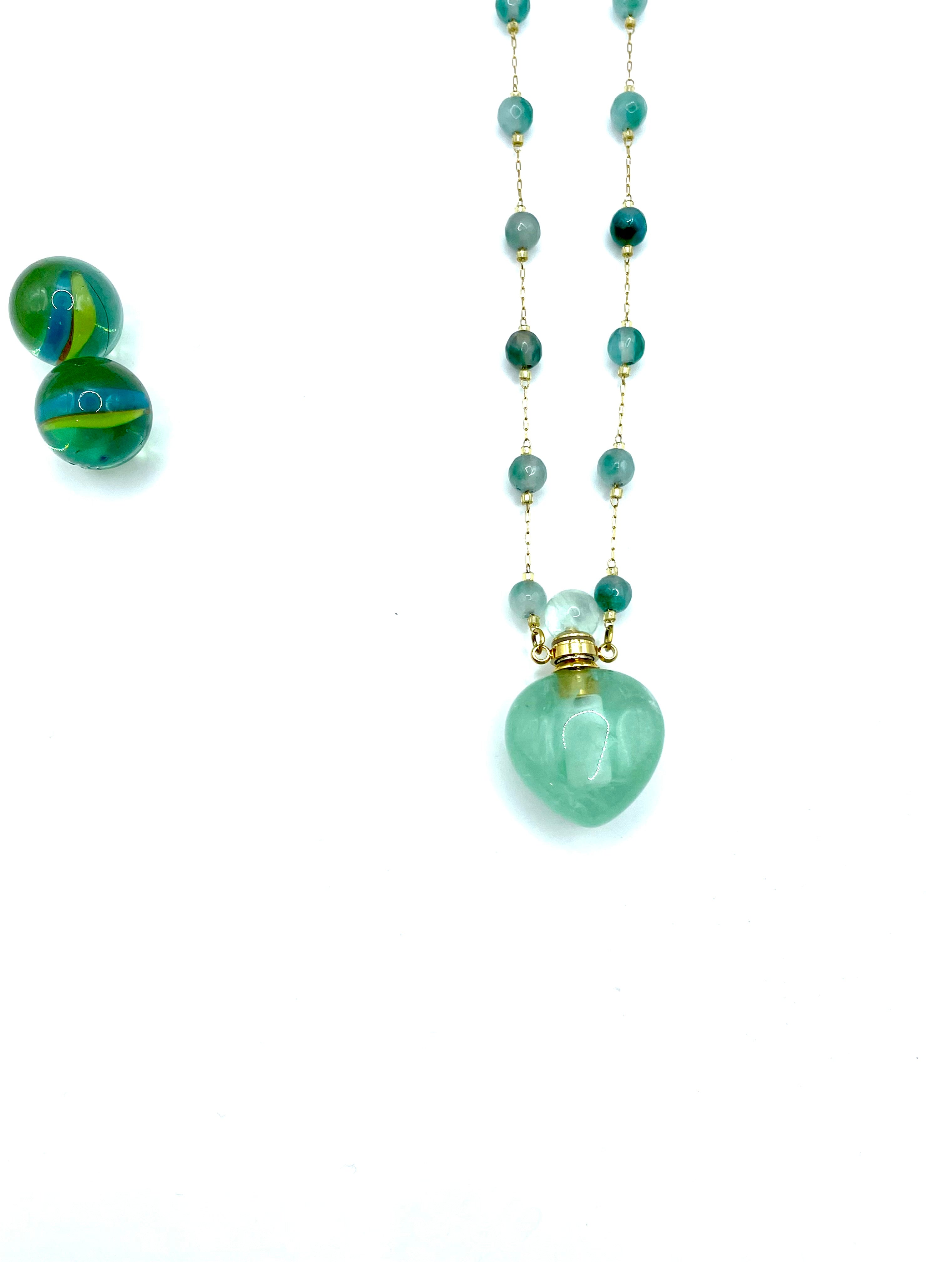 ''PHILTRE DE CLAIRVOYANCE'' ROSARIO NECKLACE (Fluorite)