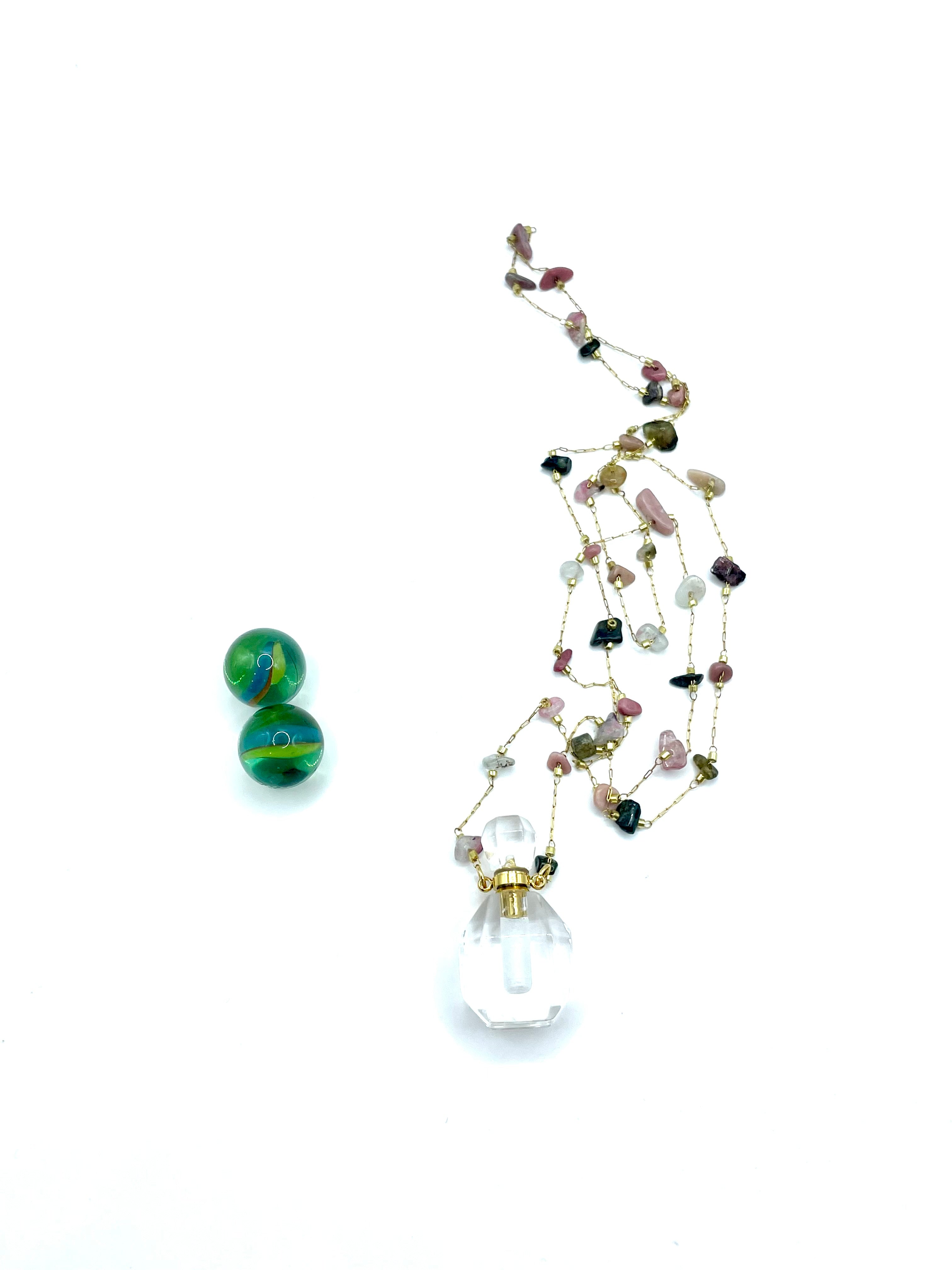 ''PHILTRE DE LUMIERE'' ROSARIO NECKLACE (ROCK QUARTZ)