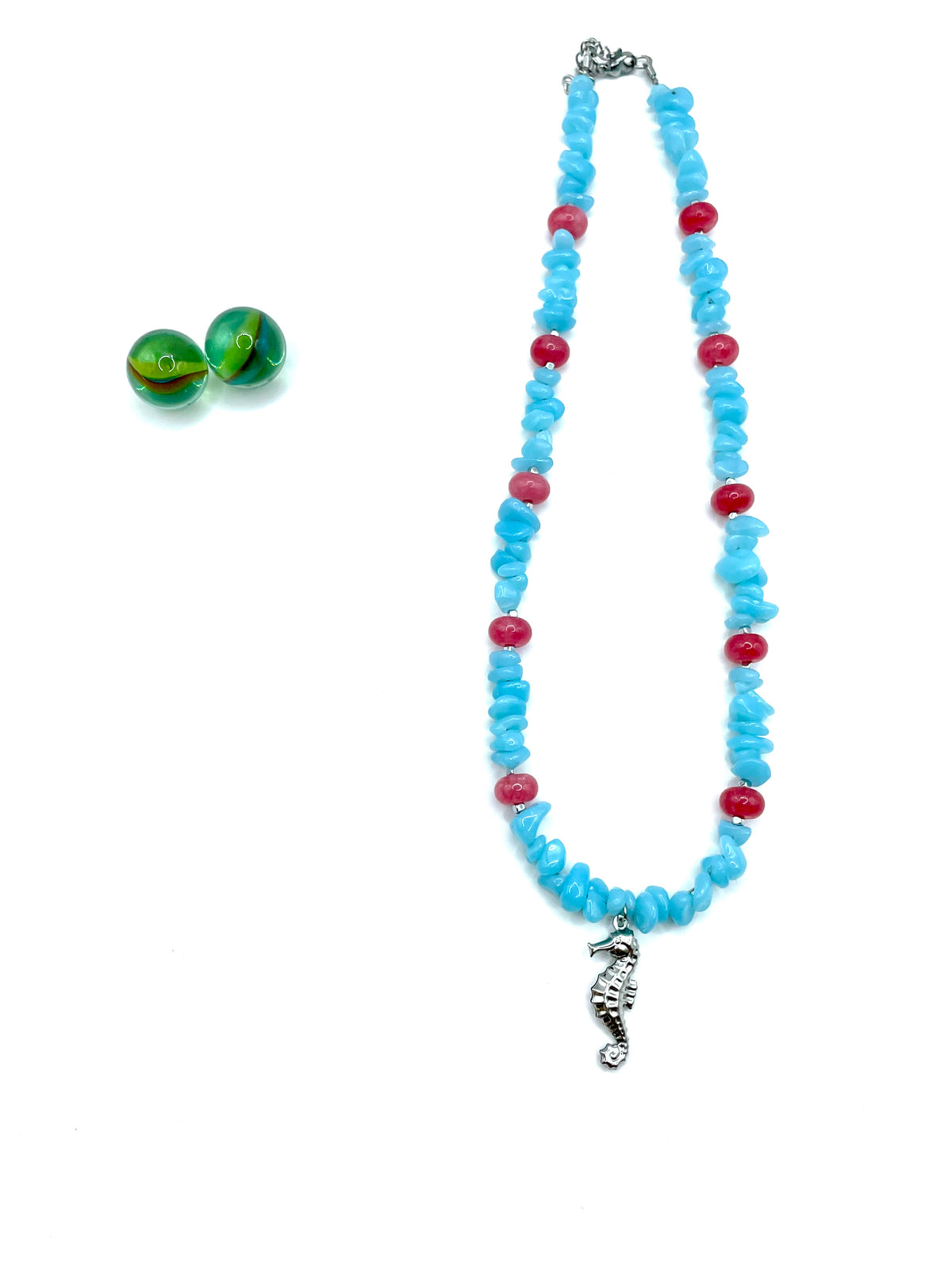 ''Seahorse'' gemstone necklace