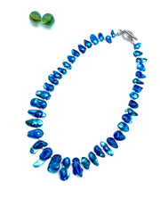 TURQUOISE ROUGH NATURAL PEARLS NECKLACE