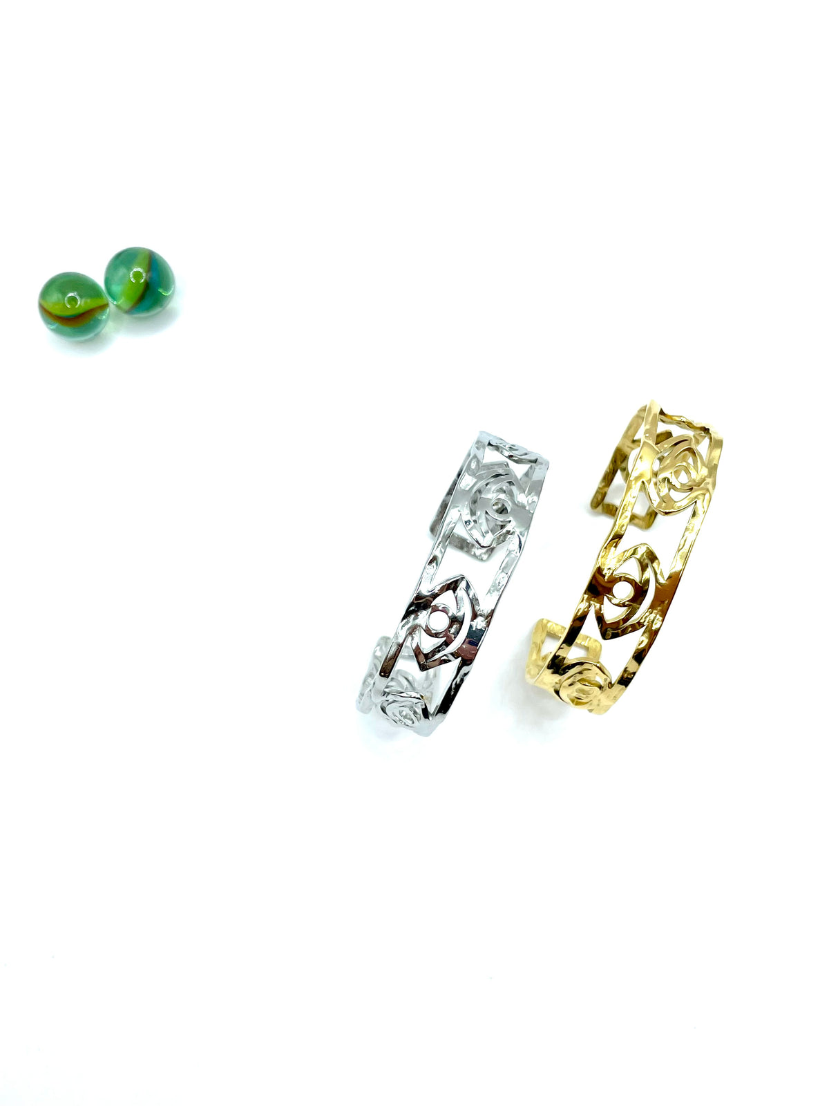 ''evil eye'' stainless steel cuff bracelet