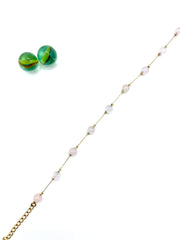 PINK QUARTZ CHAIN ANKLET
