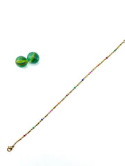 ''funny mini beads'' chain ANKLET