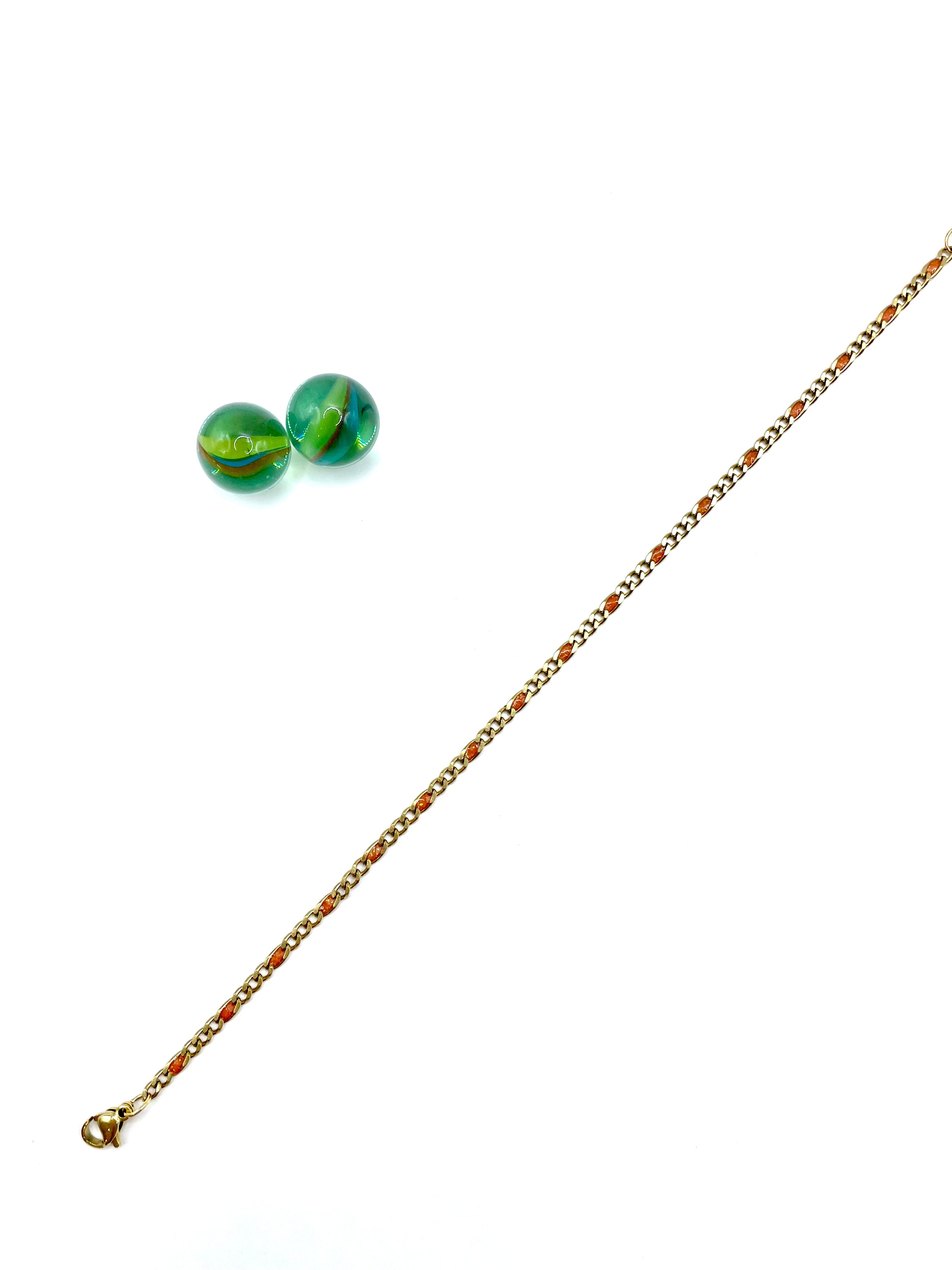 FIGARO CHAIN ANKLET (ORANGE)