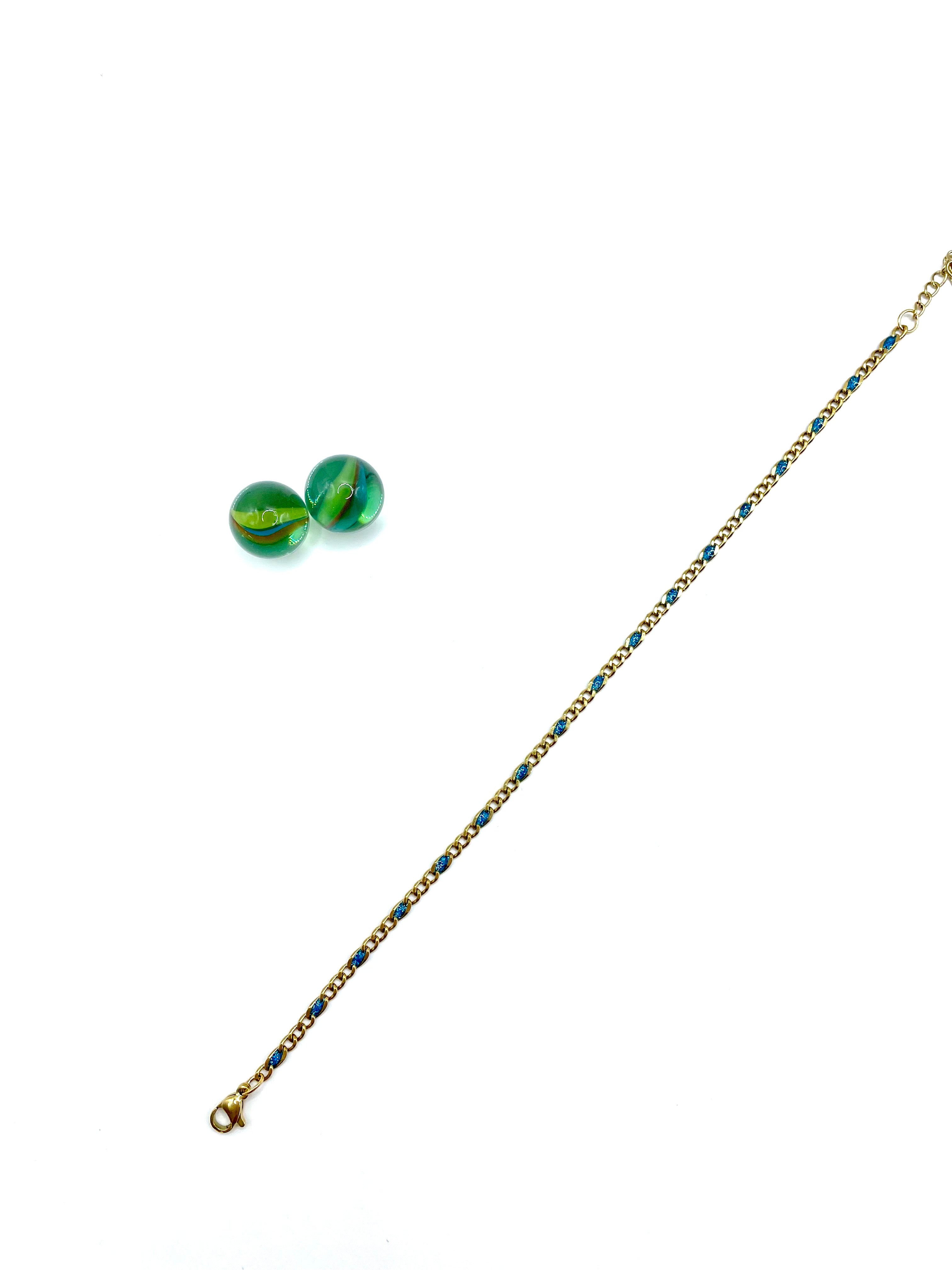 FIGARO CHAIN ANKLET (BLUE)