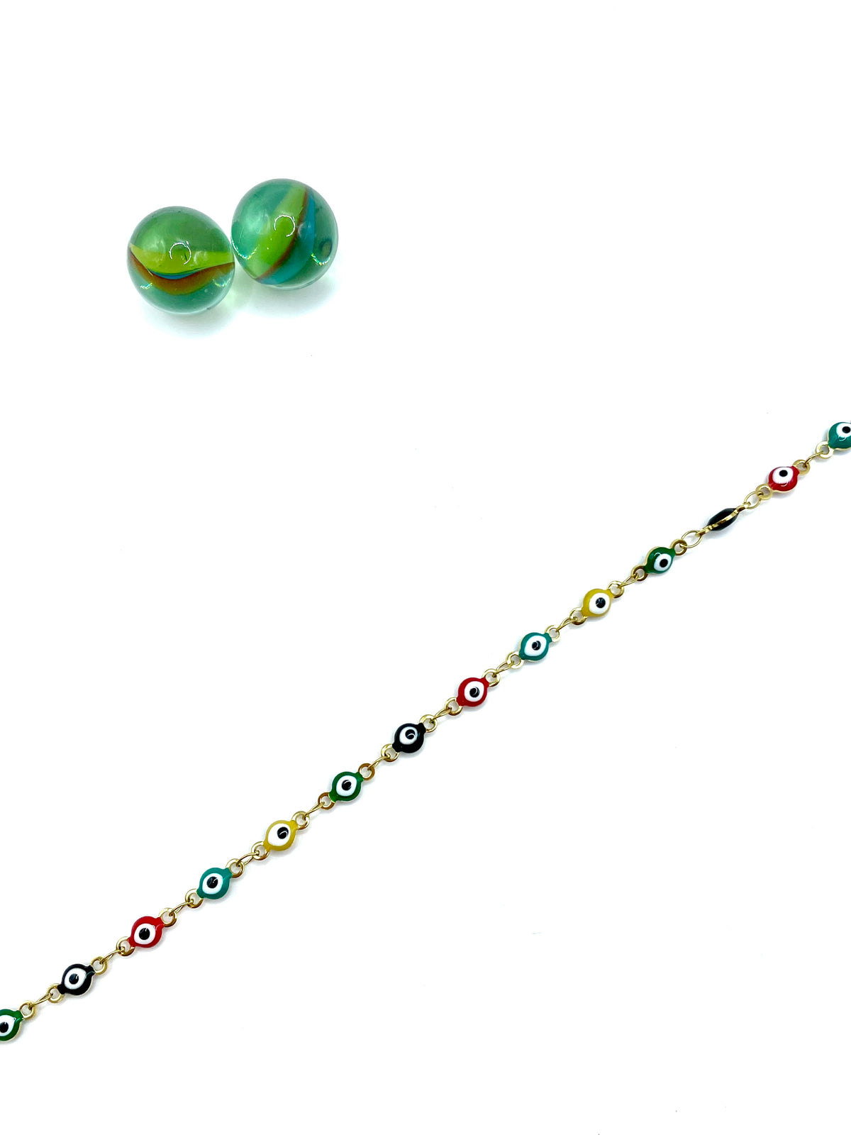 ''Evil eye'' chain ANKLET (multi)