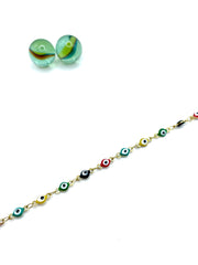 ''Evil eye'' chain ANKLET (multi)