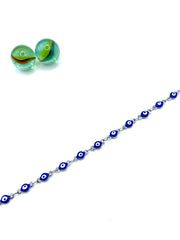 ''Evil eye'' chain ANKLET (Blue)