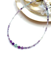 ''MINI FLUORITE'' gemstone necklace