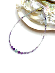 ''MINI FLUORITE'' gemstone necklace