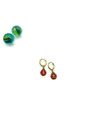 “Ladybug” mini hoops