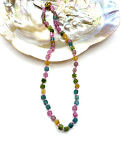 Knot-knot multi jade cubes NECKLACE