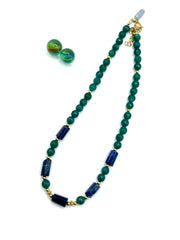 GREEN AGATE & SODALITE NECKLACE