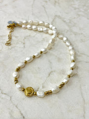 “Rose” Baroque freshwater pearls necklace
