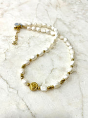 “Rose” Baroque freshwater pearls necklace