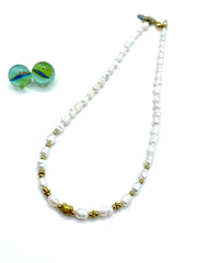 ''mini heart'' Baroque freshwater pearls necklace