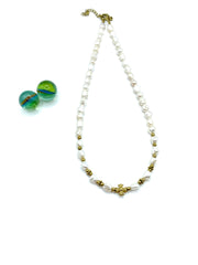 ''mini cross'' Baroque freshwater pearls necklace