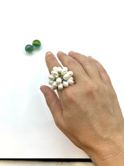 ''Grapes'' RING ( freshwater pearls )