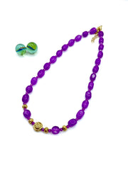 PURPLE JADE ''PEBBLES'' NECKLACE