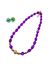 PURPLE JADE ''PEBBLES'' NECKLACE