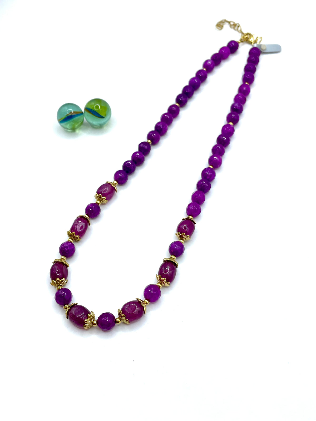 INTENSE PURPLE AGATE NECKLACE