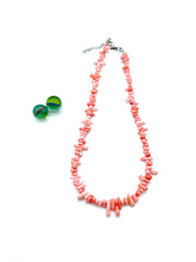 PINK CORALS CHIPS NECKLACE