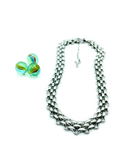 Vintage 80s Steel Chain Necklace