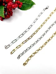 ''BASE'' steel chain (xmas charm bracelet)