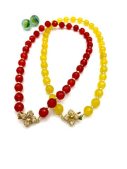 ''FLORA'' YELLOW AGATE GEMSTONE NECKLACE