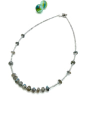 TINY LABRADORITE NECKLACE