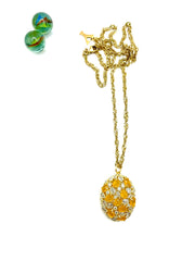 ''RUELLIA'' PENDANT STEEL CHAIN NECKLACE