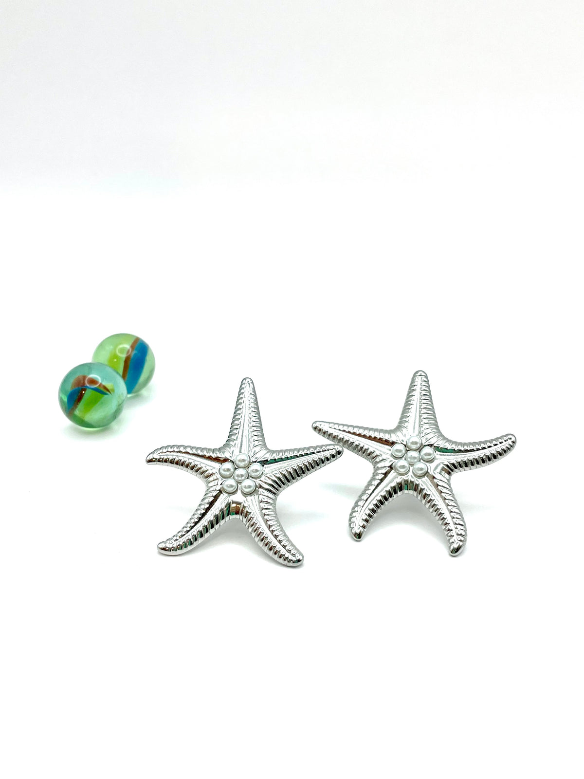 ''GRAND STARFISH'' STAINLESS STEEL EARRINGS